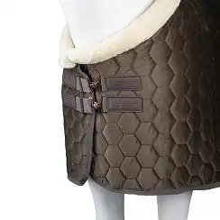 Showdeken velvet espresso Borduren by Kirsty