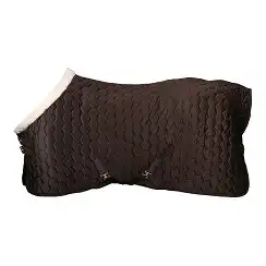 Showdeken velvet dark chocolate - Borduren by Kirsty